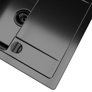 Chiuveta de bucatarie Kernau, Desing Modern Din Granit 57x45, Culoare Deep Black - Img 2