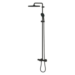 Coloana de dus cu baterie termostatata cu pipa cada negru mat Grohe Tempesta Cosmopolitan 250 Cube - Img 2