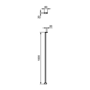 Consola sustinere unghiulara pentru dus Ideal Standard i.life 100 cm argintiu - Img 3