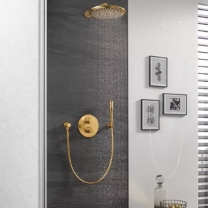 Cot de iesire dus Grohe Rainshower, Culoare Auriu Periat Cool Sunrise - Img 4