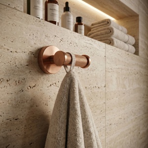 Cuier dublu Rea Modern Copper Brush - Img 2