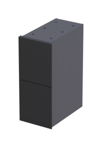 Dulap baie conector Oristo Louis 24 x 39 x 55.4 cm 2 sertare negru lucios
