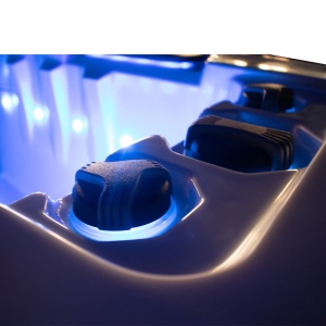 Jacuzzi pentru gradina alb perlat cu exterior antracit PRO-749 pentru 2 persoane 200 x 135 x 80 cm - Img 18