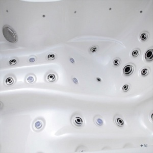 Jacuzzi pentru gradina sau terasa SPA405 interior arlb perlat exterior cafeniu 195 x 140 cm - Img 9