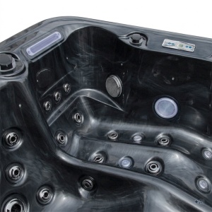 Jacuzzi pentru gradina sau terasa SPA405 interior negru exterior negru 195 x 140 cm - Img 7