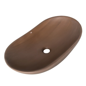 Lavoar ceramic oval cu montaj pe blat Lavi Brown Matt 62 x 36 cm - Img 15