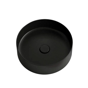 Lavoar ceramic rotund cu montaj pe blat Lava Black Matt 36 x 36 cm - Img 10