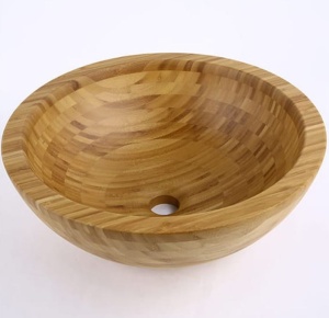 Lavoar de blat PRO ADRIA BAMBOO, Dimensiuni 40 x 35x 14.5 cm, Forma Ovala, Ceramica sanitara, Maro - Img 5