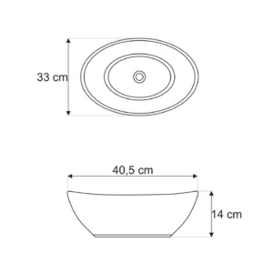 Lavoar de blat Vera Negru/Negru Mat, Dimensiuni 40.7x33.1X13.5 cm - Img 4