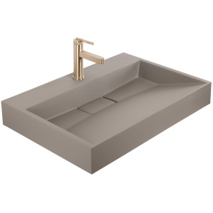 Lavoar din compozit Rea Goya taupe mat 70 cm - Img 8
