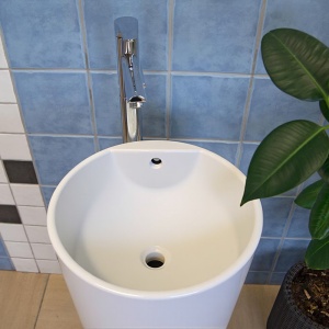 Lavoar freestanding Fluminia Athos alb 40 cm - Img 2