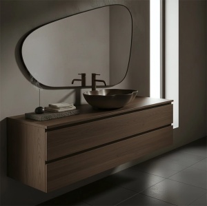 Lavoar pe blat asimetric maro Rea Pearl Ombre - Img 9
