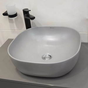 Lavoar pe blat gri mat Fluminia Calio-Mg 42 cm - Img 2