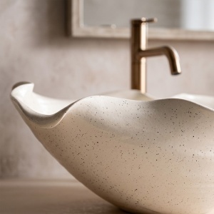 Lavoar pe blat Rea HM-02 Handmade ART din ceramica - Img 3