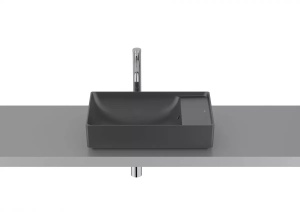 Lavoar pe blat Roca Ona negru mat 55 x 34.5 cm