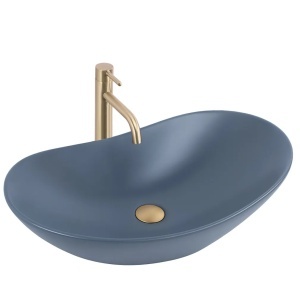 Lavoar pentru blat oval cu finisaj mat Rea Royal Blueberry Matt albastru - Img 3
