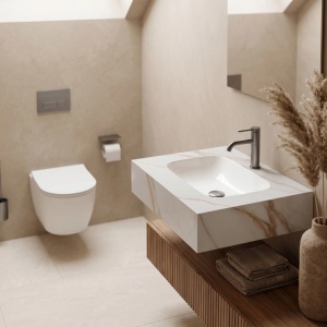 Lavoar suspendat REA Aresa Grey Gold 60 - Img 3