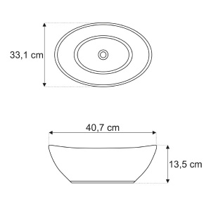 Lavoar Vera black, 40,7 x 33,1 x 13,5 cm - Img 5