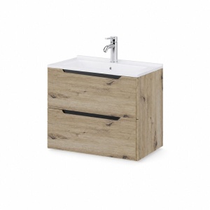 Mobilier suspendat pentru lavoar Fluminia Malta 60 cm Rovere Oro