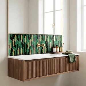 Mozaic pentru perete Rea Black-Green P14456 30x30cm - Img 4