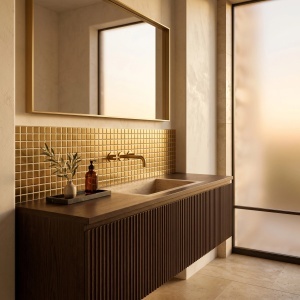Mozaic pentru perete REA Glass Gold P14014 - Img 3