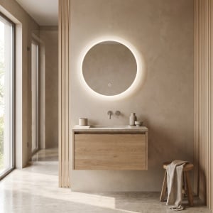 Oglinda de perete cu iluminare LED YH-BL-1 rotunda 50 cm - Img 7