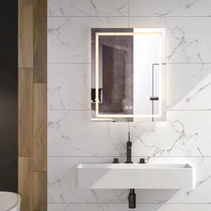 Oglinda dreptunghiulara Fluminia Ando 60 cu iluminare LED si dezaburire - Img 2
