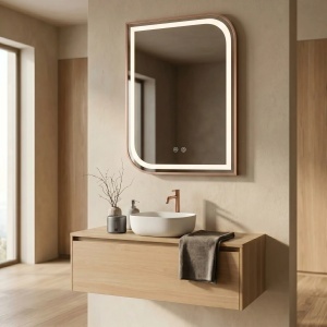 Oglindă LED 70 x 50 cm Zone Brush Rose Gold - Img 6