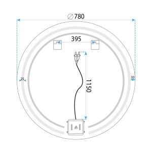 Oglindă LED 80cm Modern - Img 10