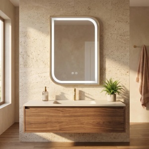 Oglindă LED 80X60 Zone Gold Brush - Img 8