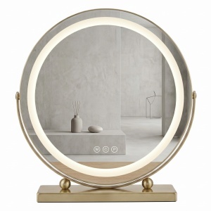 Oglindă LED rotunda, pentru make-up L.Gold 40 cm - Img 2