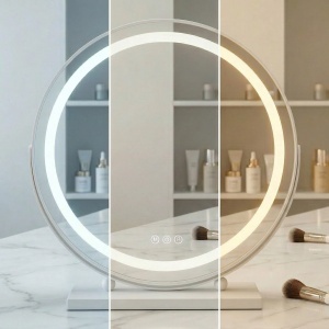 Oglindă LED rotunda pentru Make-Up, White 50 cm - Img 8