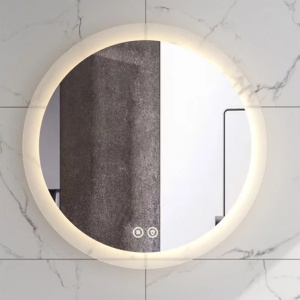 Oglinda rotunda Fluminia Miro R60 cu iluminare LED si dezaburire - Img 1