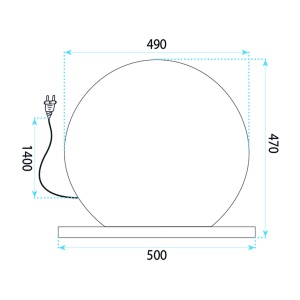 Oglindă rotunda LED Hollywood White 50 cm - Img 8