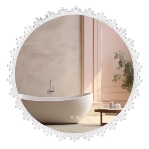 Oglinda rotunda pentru baie cu LED si dezaburire 80cm X013