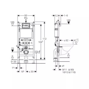 Pachet rezervor WC cu cadru incastrat Geberit Duofix si vas wc suspendat Geberit Selnova si capac wc softclose Geberit Selnova - Img 6