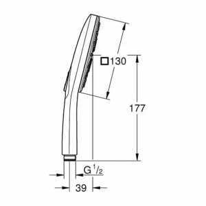 Para de dus Grohe Rainshower SmartActive 130 Cube 3 functii auriu periat Cool Sunrise - Img 6