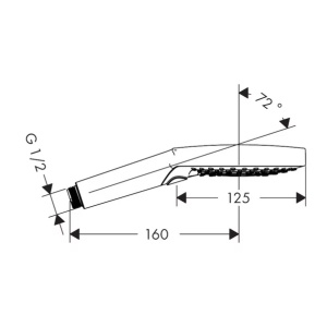 Para de dus Hansgrohe Raindance Select S 120 auriu lucios 3 functii - Img 6