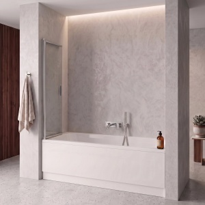 Paravan cadă culisant REA Dario Chrome 100 cm - Img 2