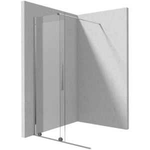 Perete de dus glisant Veldman Lea crom 140 x 195 cm sticla 8 mm - Img 9