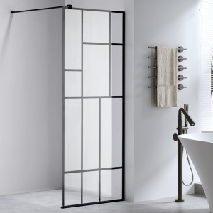 Perete de dus Walk-In SH05E, Dimensiune 110cm, Sticla securizata 8mm, Culoare Negru - Img 17