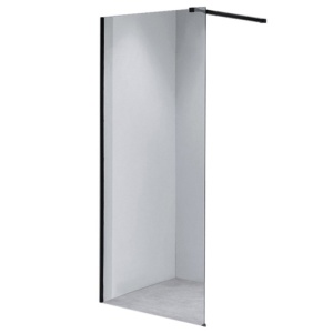 Perete de dus Walk-In SH07A, Dimensiune 70cm, Sticla securizata 8mm, Culoare Negru - Img 1