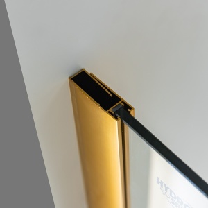 Perete de dus Walk-in SH07E, Dimensiune 110cm, Sticla securizata 8mm, Culoare Auriu - Img 2