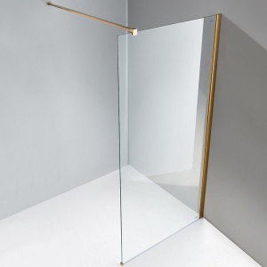 Perete de dus Walk-in SH07G, Dimensiune 130cm, Sticla securizata 8mm, Culoare Auriu - Img 13