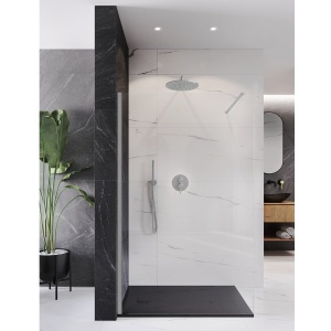 Perete de dus walk-in Veldman Vigo 140 cm, sticla 8 mm, nichel periat - Img 4