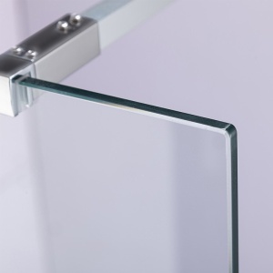 Perete de dus Walk-In WIF , Dimensiune 150cm, Sticla securizata 8mm, Culoare Crom - Img 2
