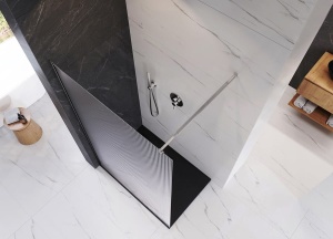 Perete dus Walk-In, PRO MALTA Ondulat, sticla securizata 8 mm, dimensiuni la alegere, inaltime 195 cm - Img 4