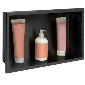 Raft incastrat dreptunghiular negru mat Rea 30x45x10 cm - Img 5
