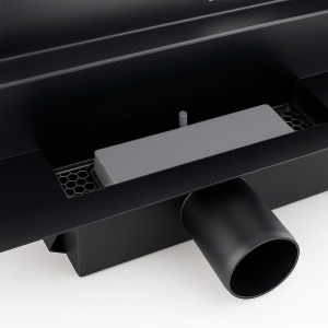 Rigola de duș liniară cu sifon fix și montaj in perete Wall DL09 80 cm – Negru - Img 15