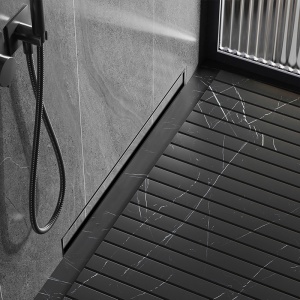 Rigola de duș liniară cu sifon fix si montaj pe perete Wall DL09 50 cm – Inox - Img 6